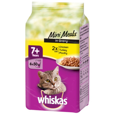 Whiskas 7+ Mini Meals In Gravy Senior Cat Food Whiskas 7+ Mini Meals In Gravy Senior Cat Food